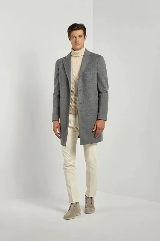 Grey overcoat - Made in Italy sold by Pini Parma