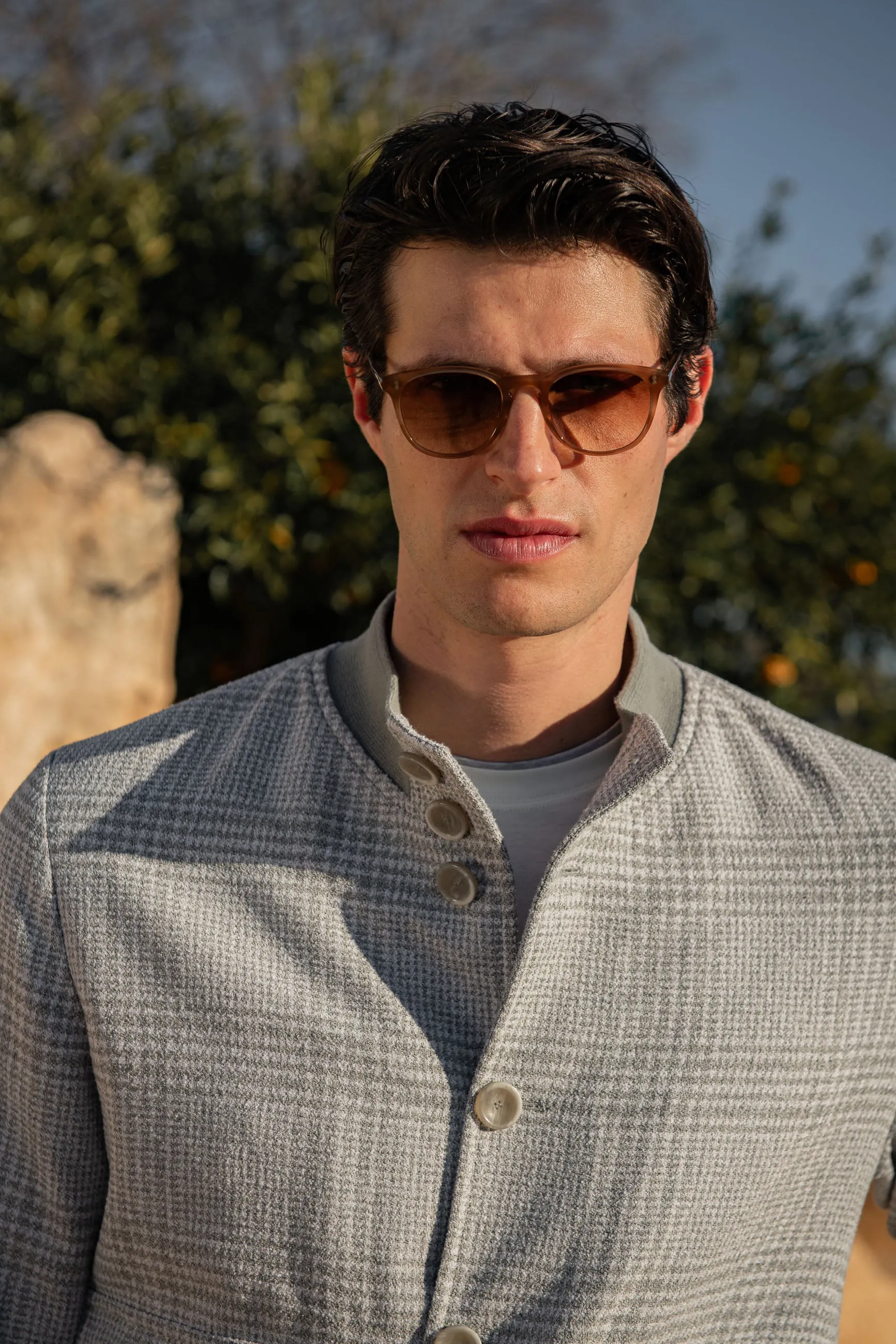 Taupe Capri sunglasses - Made in Italy sold by Pini Parma product image thumbnail 2
