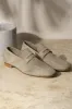 Beige soft penny loafers - Made In Italy sold by Pini Parma