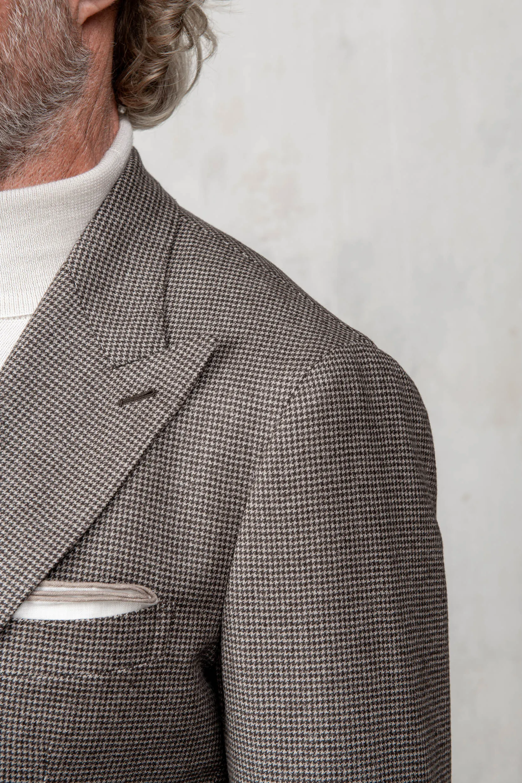 Brown houndstooth suit "Soragna Capsule Collection" - Made in Italy sold by Pini Parma product image thumbnail 2