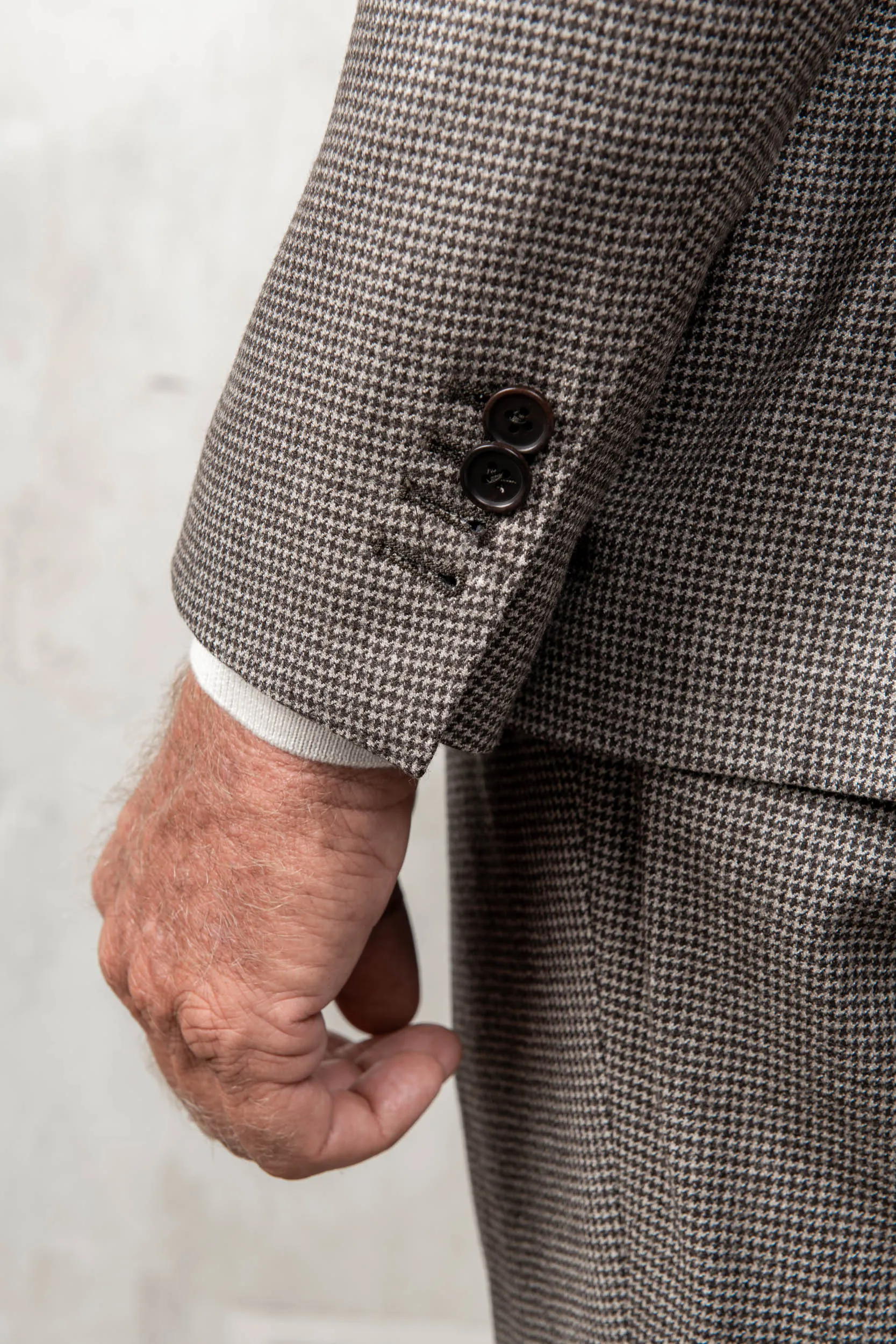 Brown houndstooth suit "Soragna Capsule Collection" - Made in Italy sold by Pini Parma product image thumbnail 3