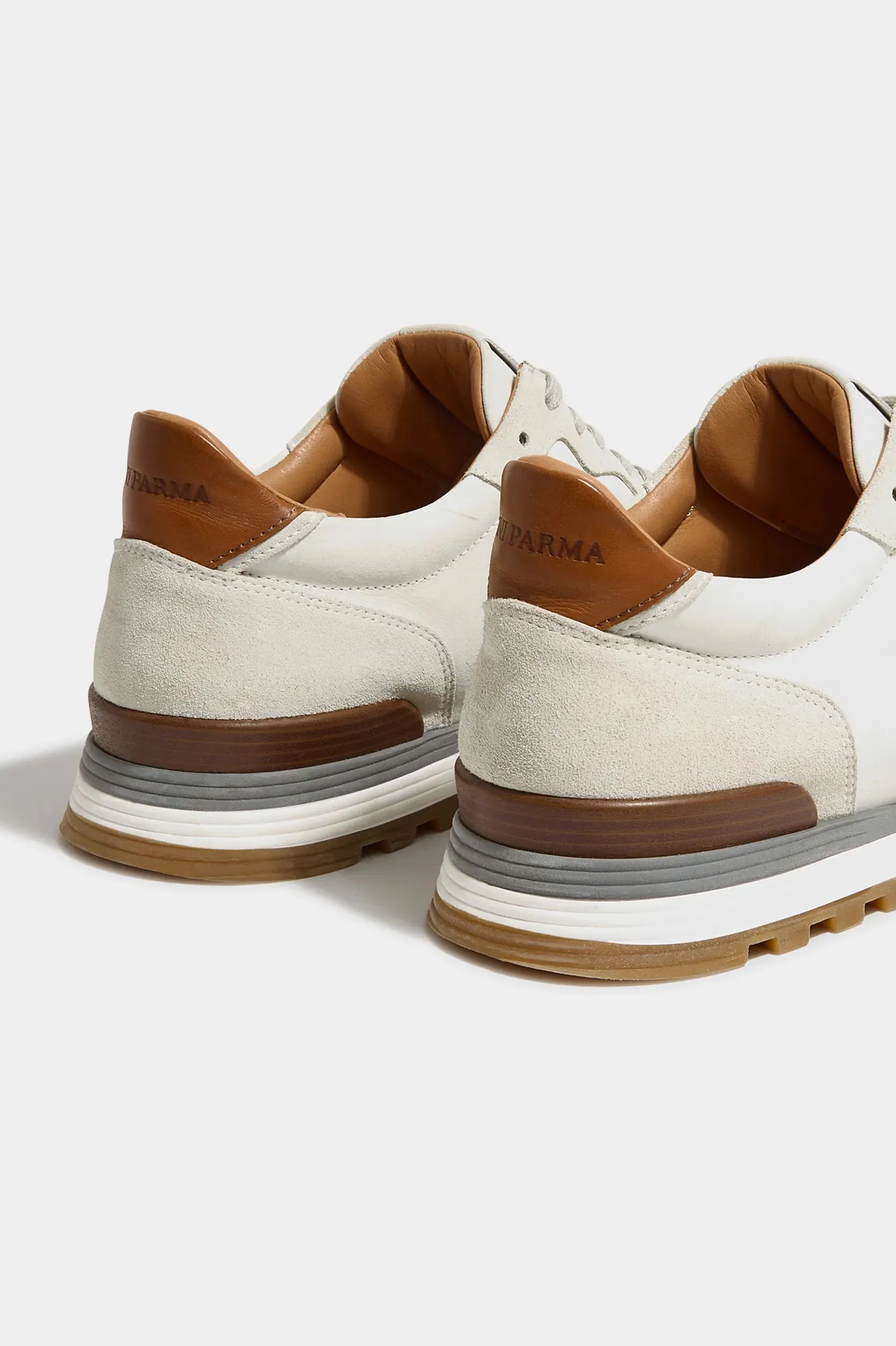 Off-white nabuk and suede runners - Made In Italy sold by Pini Parma product image thumbnail 2