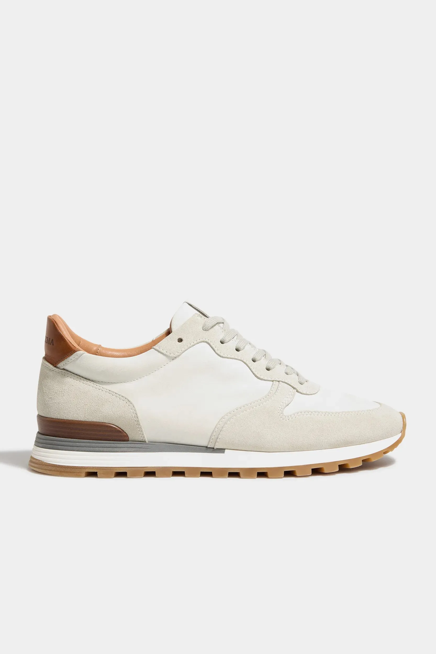 Off-white nabuk and suede runners - Made In Italy sold by Pini Parma product image thumbnail 3