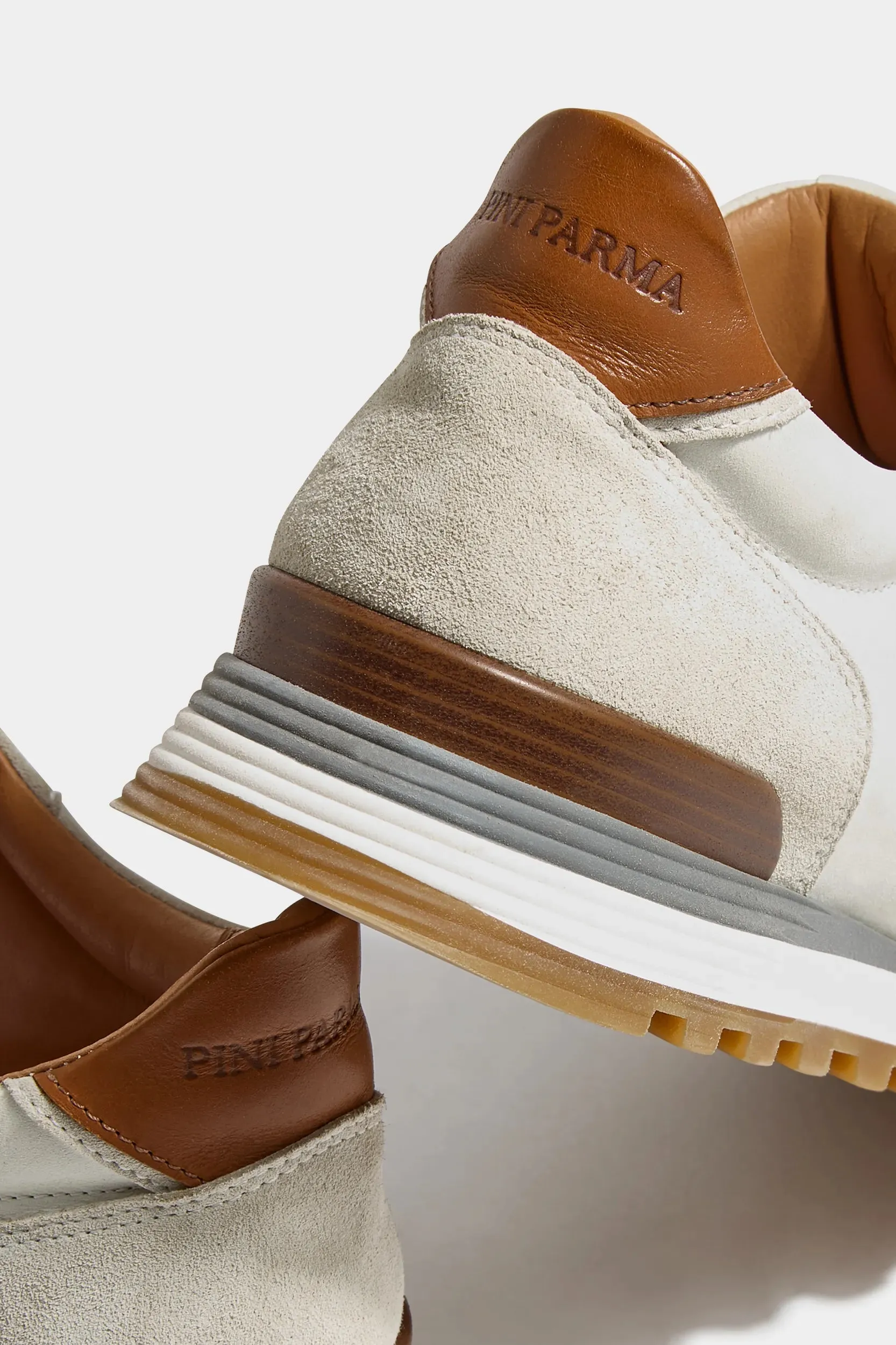 Off-white nabuk and suede runners - Made In Italy sold by Pini Parma product image thumbnail 4