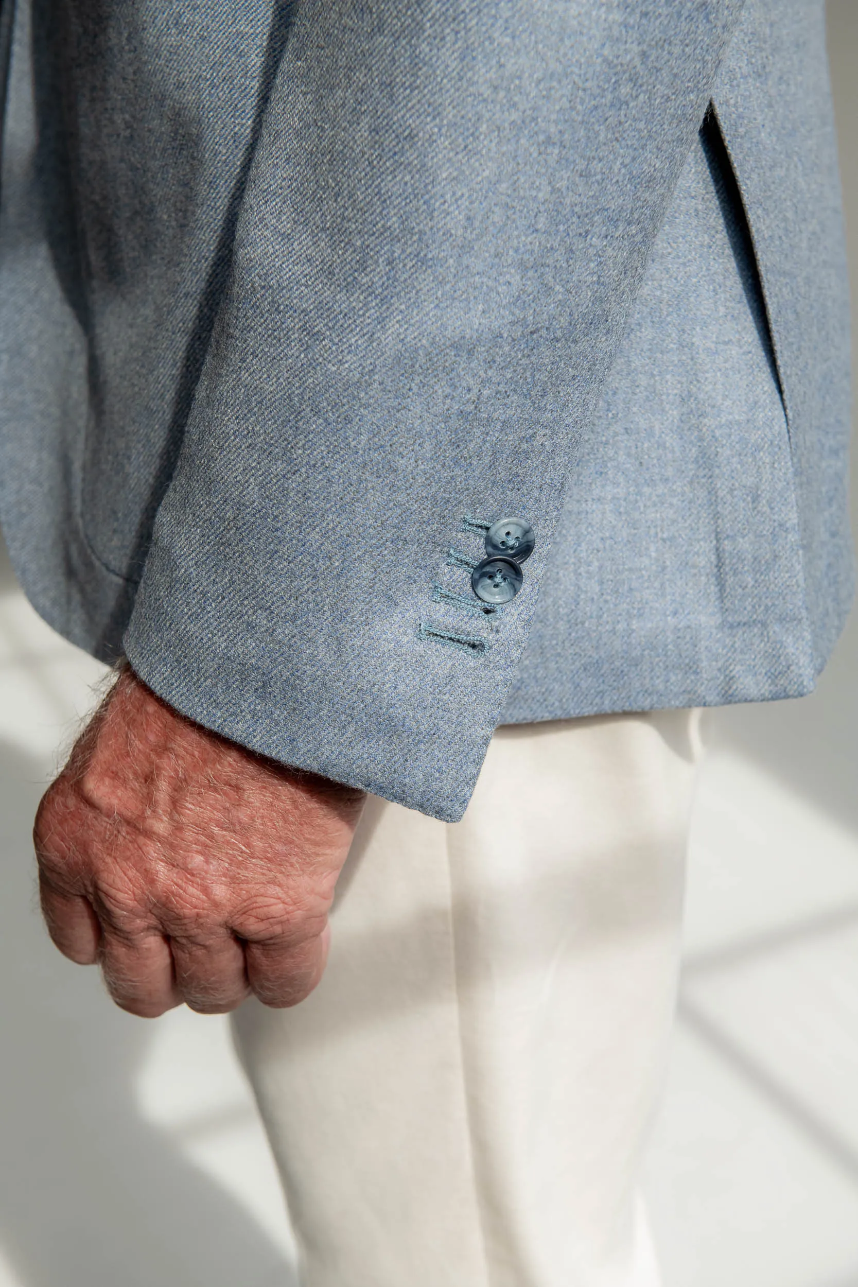 Light blue jacket in Loro Piana wool and cashmere - Made in Italy sold by Pini Parma product image thumbnail 3