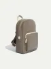Taupe leather backpack - Made in Italy sold by Pini Parma