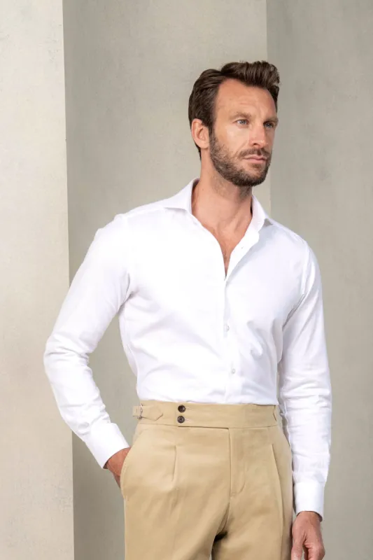 White soft touch shirt - Made In Italy sold by Pini Parma
