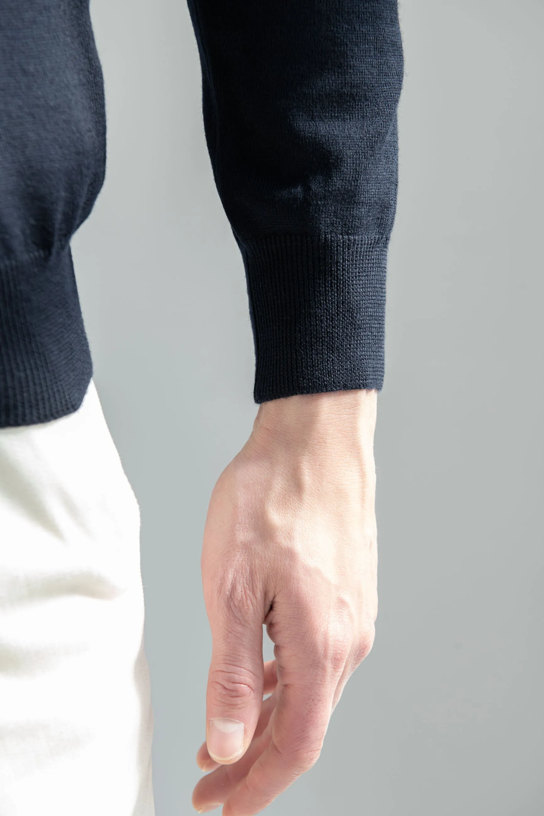 Blue merino polo - Made in Italy sold by Pini Parma product image thumbnail 3