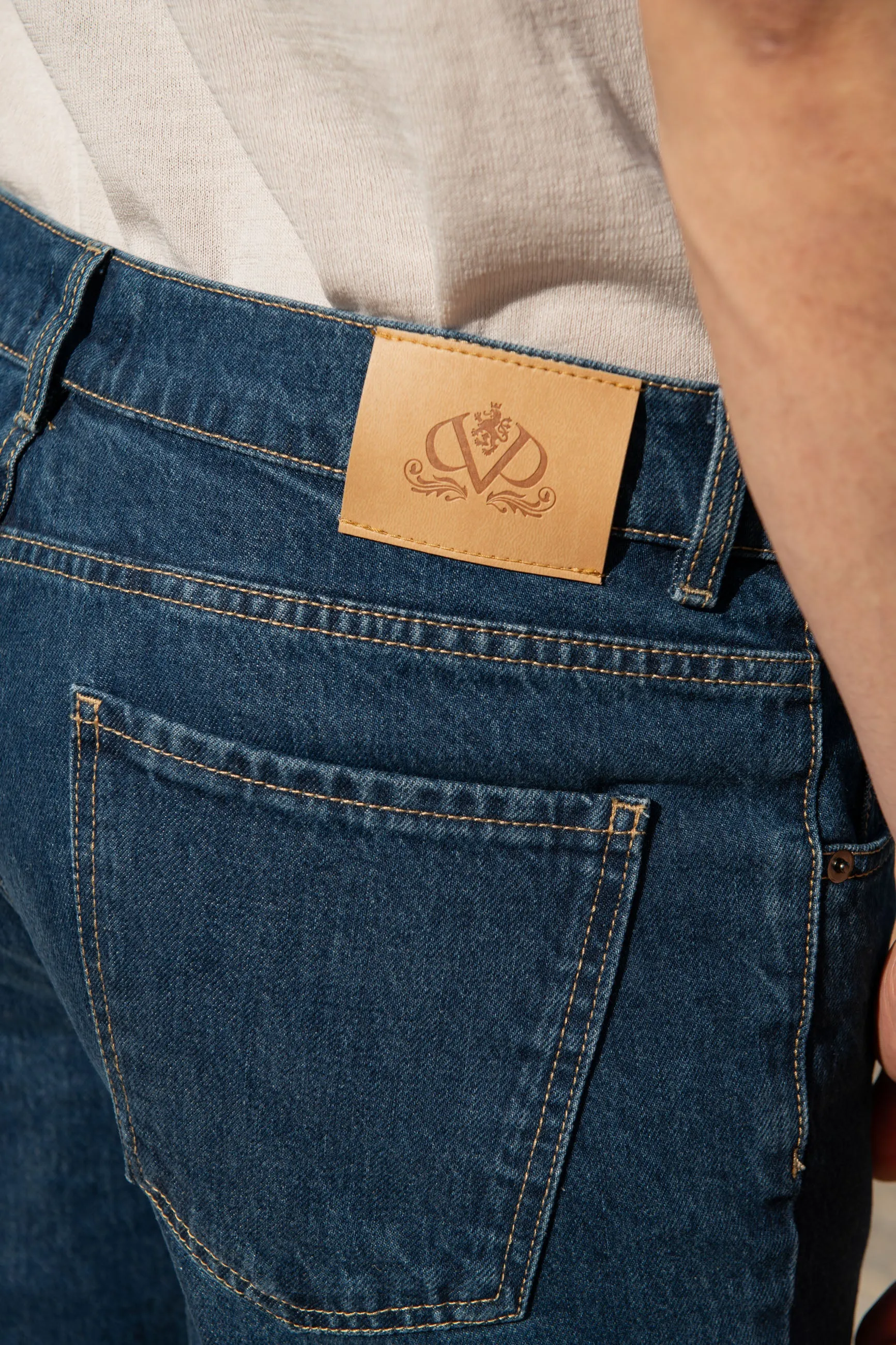 Mid-blue jeans - Candiani cotton - Made in Italy sold by Pini Parma product image thumbnail 2