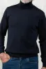 Blue Merino Turtleneck – Made in Italy sold by Pini Parma