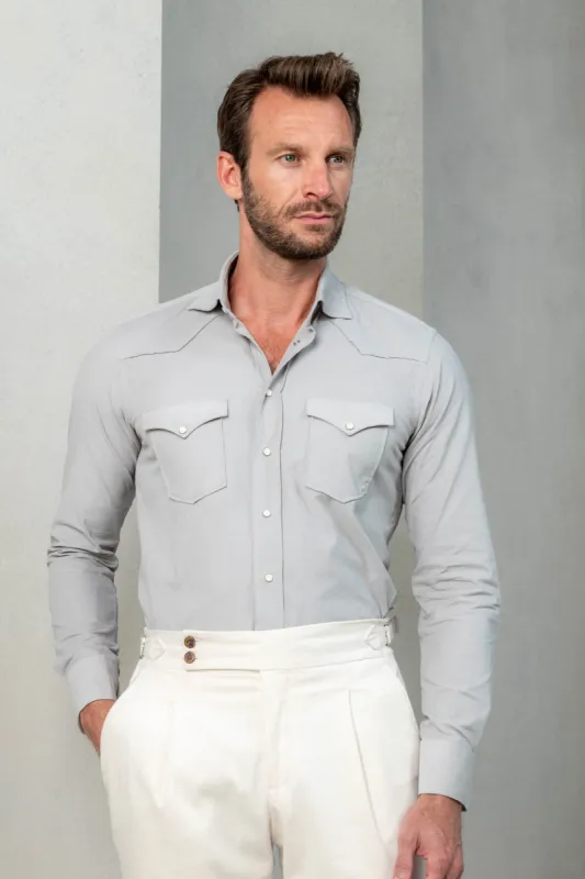 Stone velvet effect western shirt - Made in Italy sold by Pini Parma