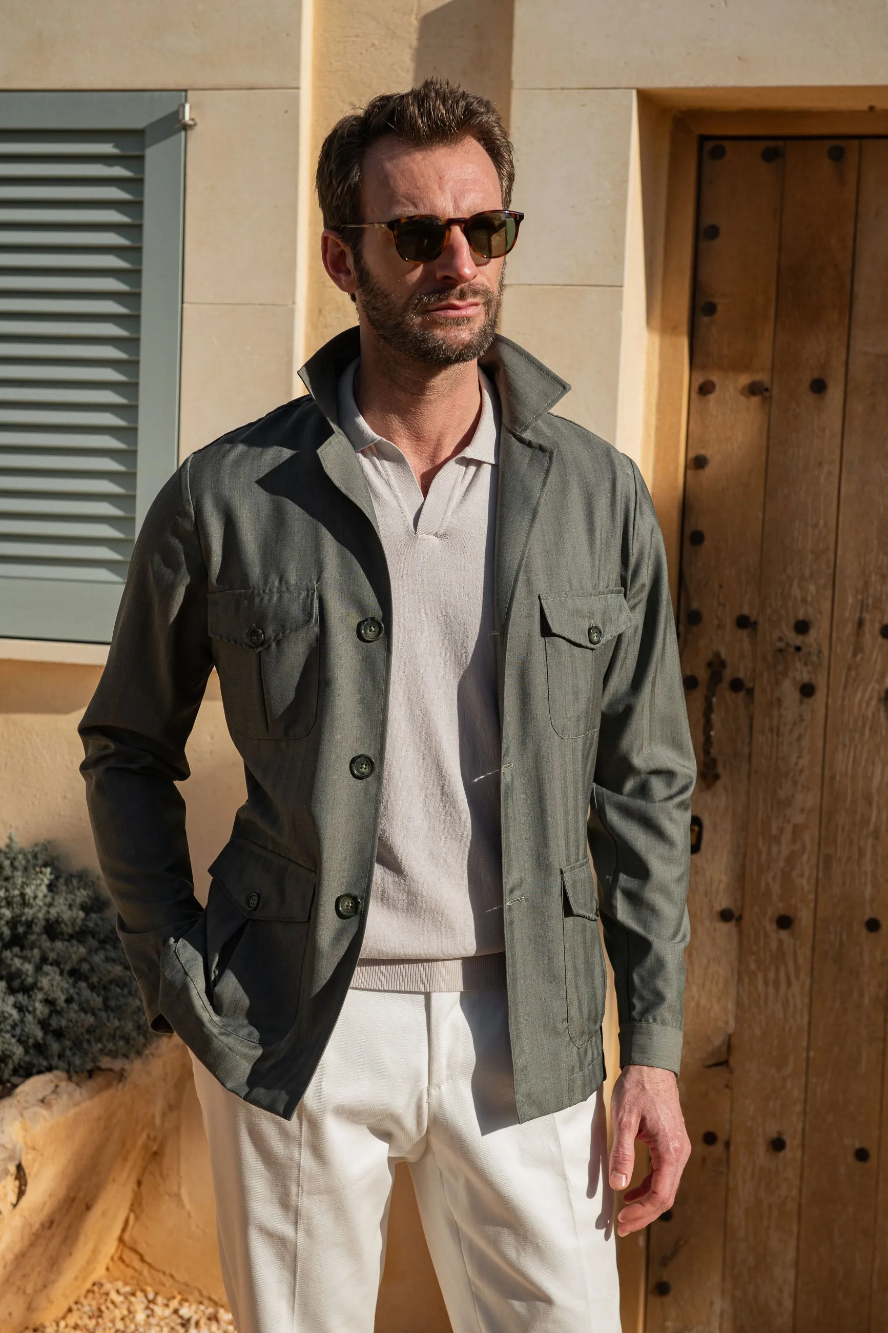 Green Solaro Safari Jacket – Made in Italy sold by Pini Parma product image thumbnail 5