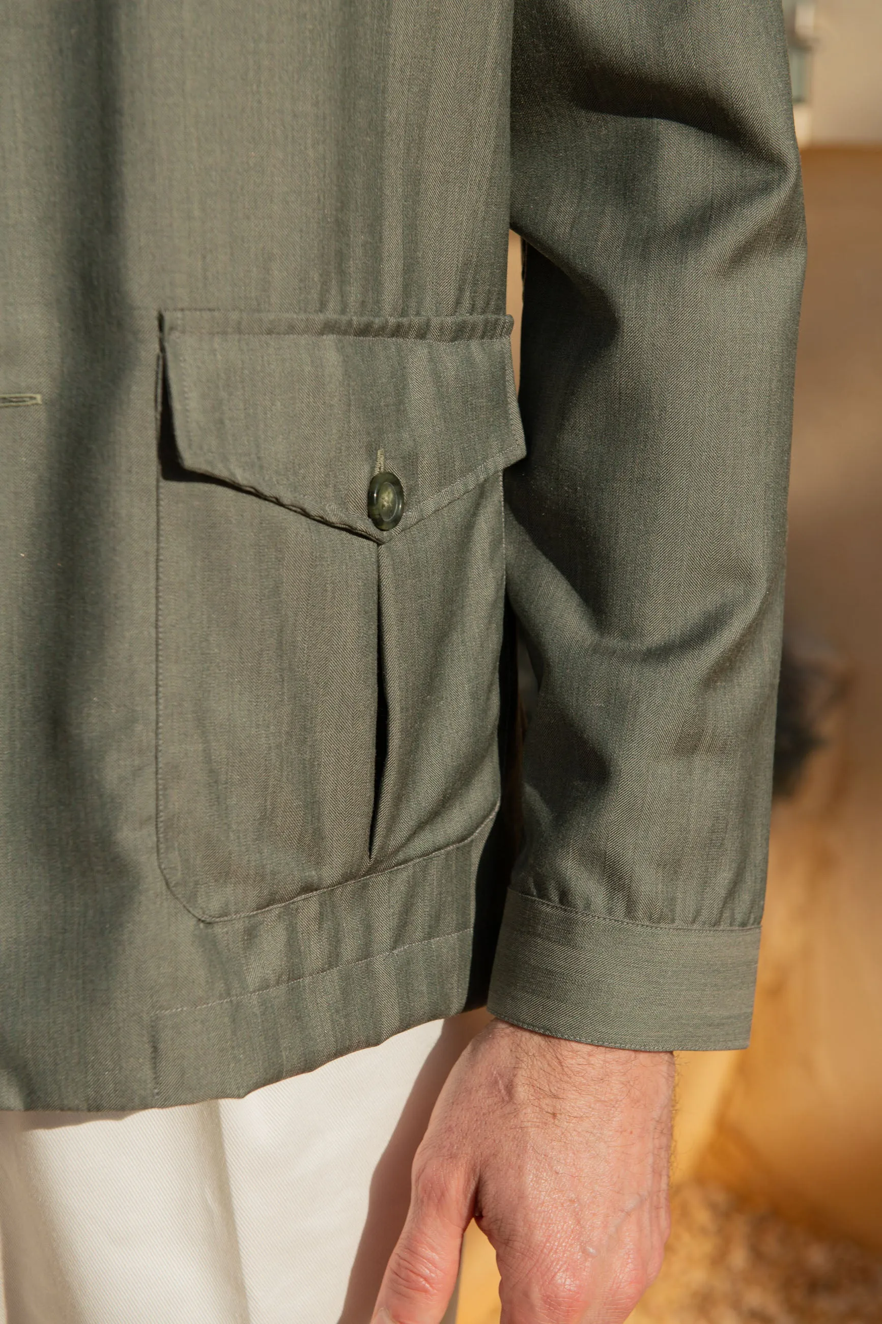 Green Solaro Safari Jacket – Made in Italy sold by Pini Parma product image thumbnail 2