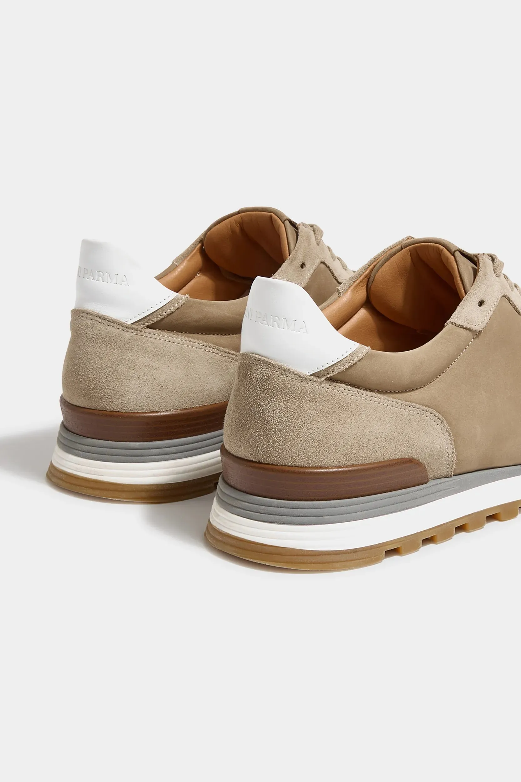Beige nabuk and suede runners - Made In Italy sold by Pini Parma product image thumbnail 2