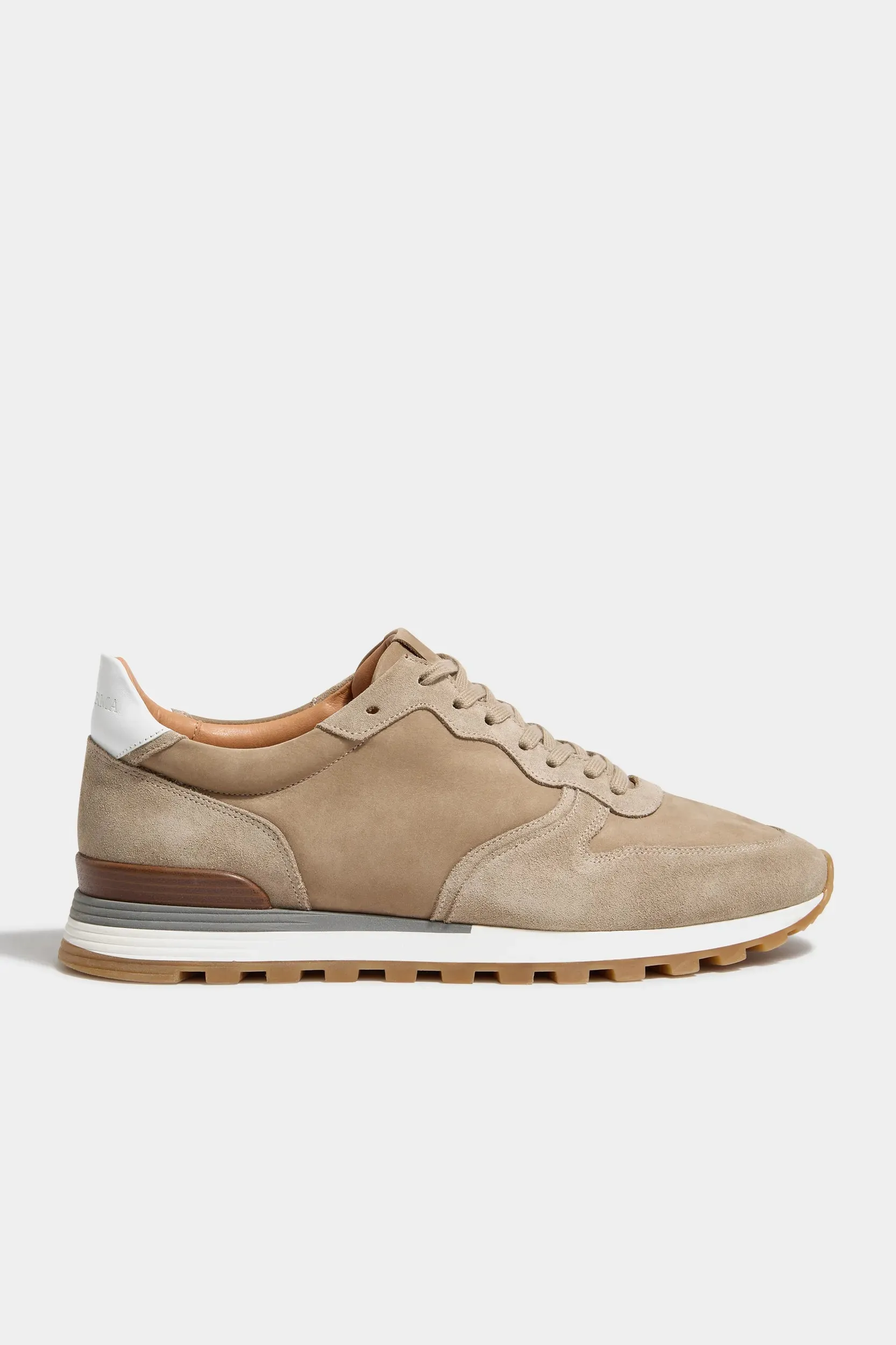 Beige nabuk and suede runners - Made In Italy sold by Pini Parma product image thumbnail 3