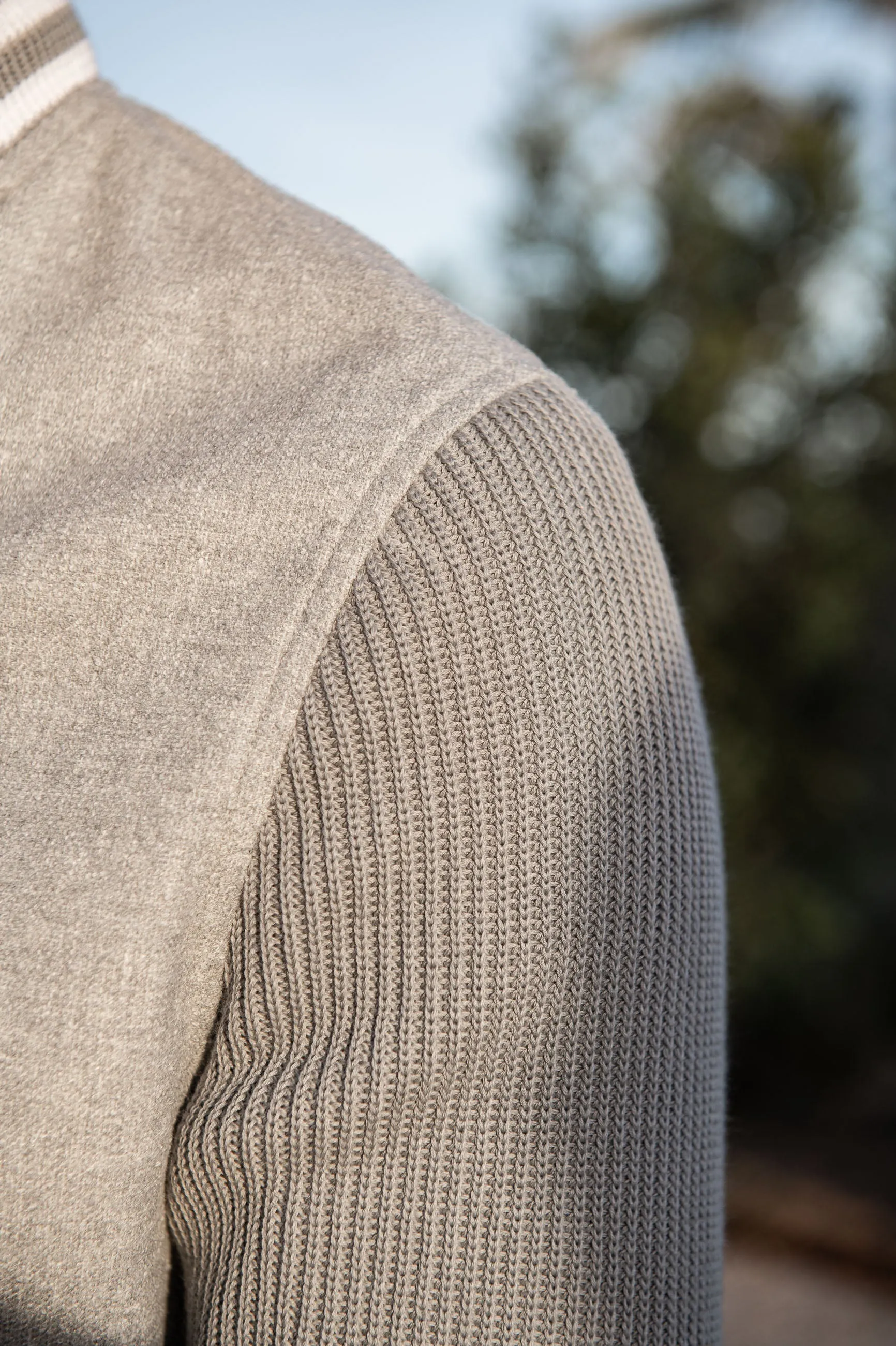 Light grey college jacket – Made in Italy sold by Pini Parma product image thumbnail 2