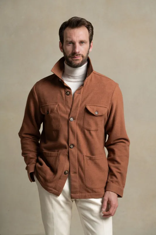 Rusty Safari Jacket flannel Super 180s – Made in Italy sold by Pini Parma