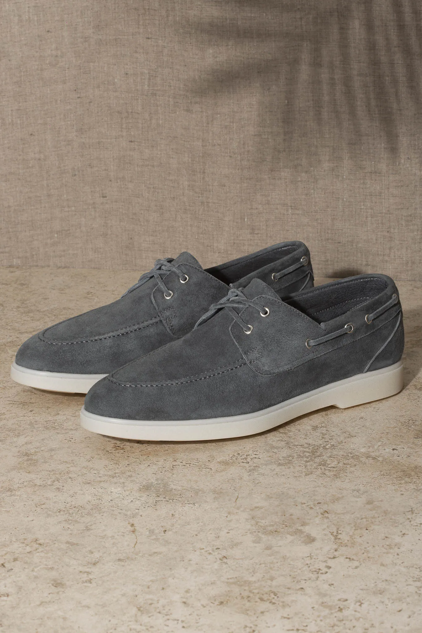 Lavagna suede boat shoes - Made In Italy sold by Pini Parma