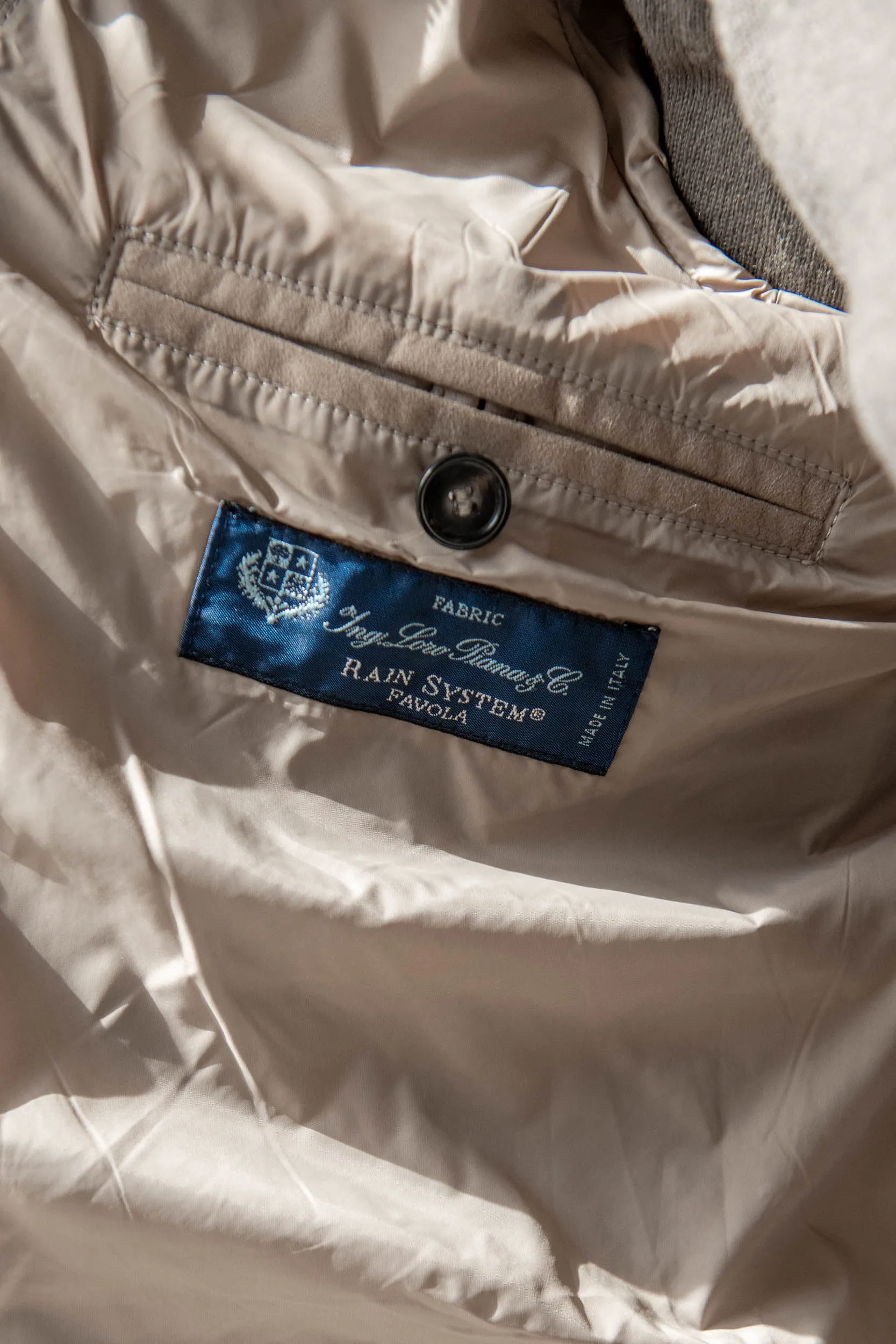 Beige down jacket in Loro Piana wool with Rain System®– Made in Italy sold by Pini Parma product image thumbnail 3