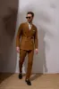 Curry linen trousers "Soragna Capsule Collection" - Made in Italy sold by Pini Parma