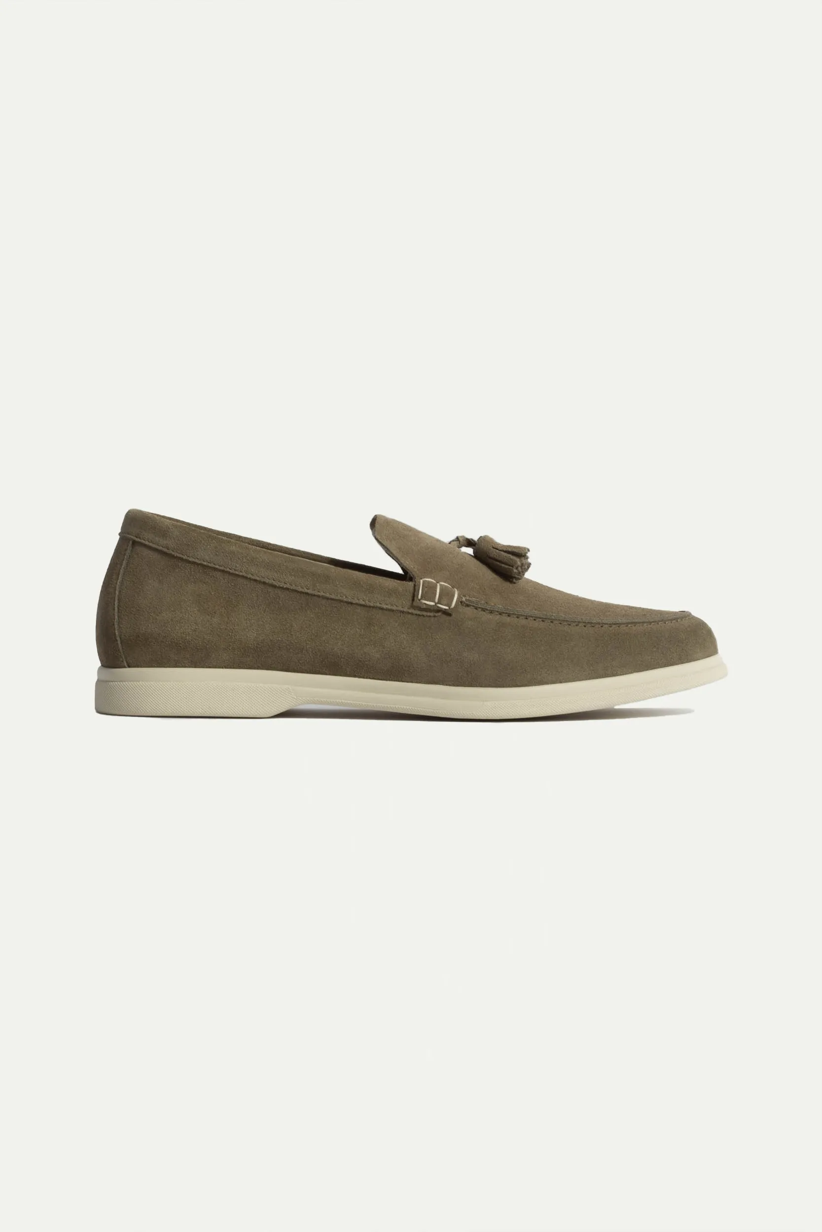 Sage suede tassel loafers - Made In Italy sold by Pini Parma product image thumbnail 5