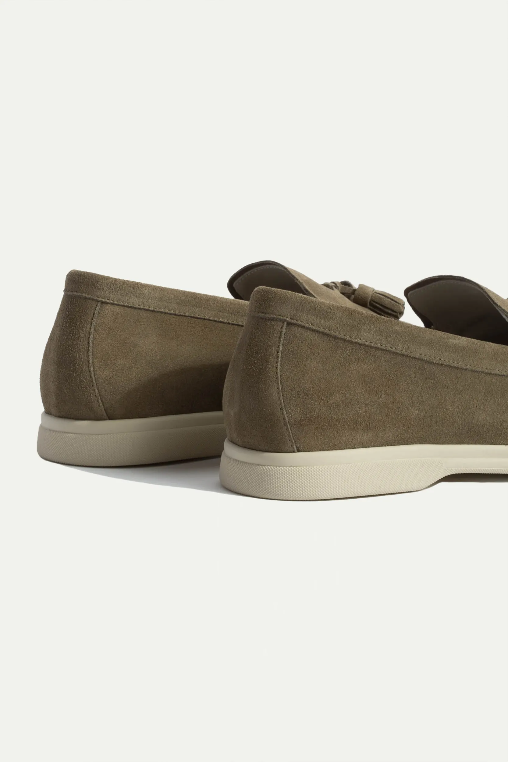 Sage suede tassel loafers - Made In Italy sold by Pini Parma product image thumbnail 3