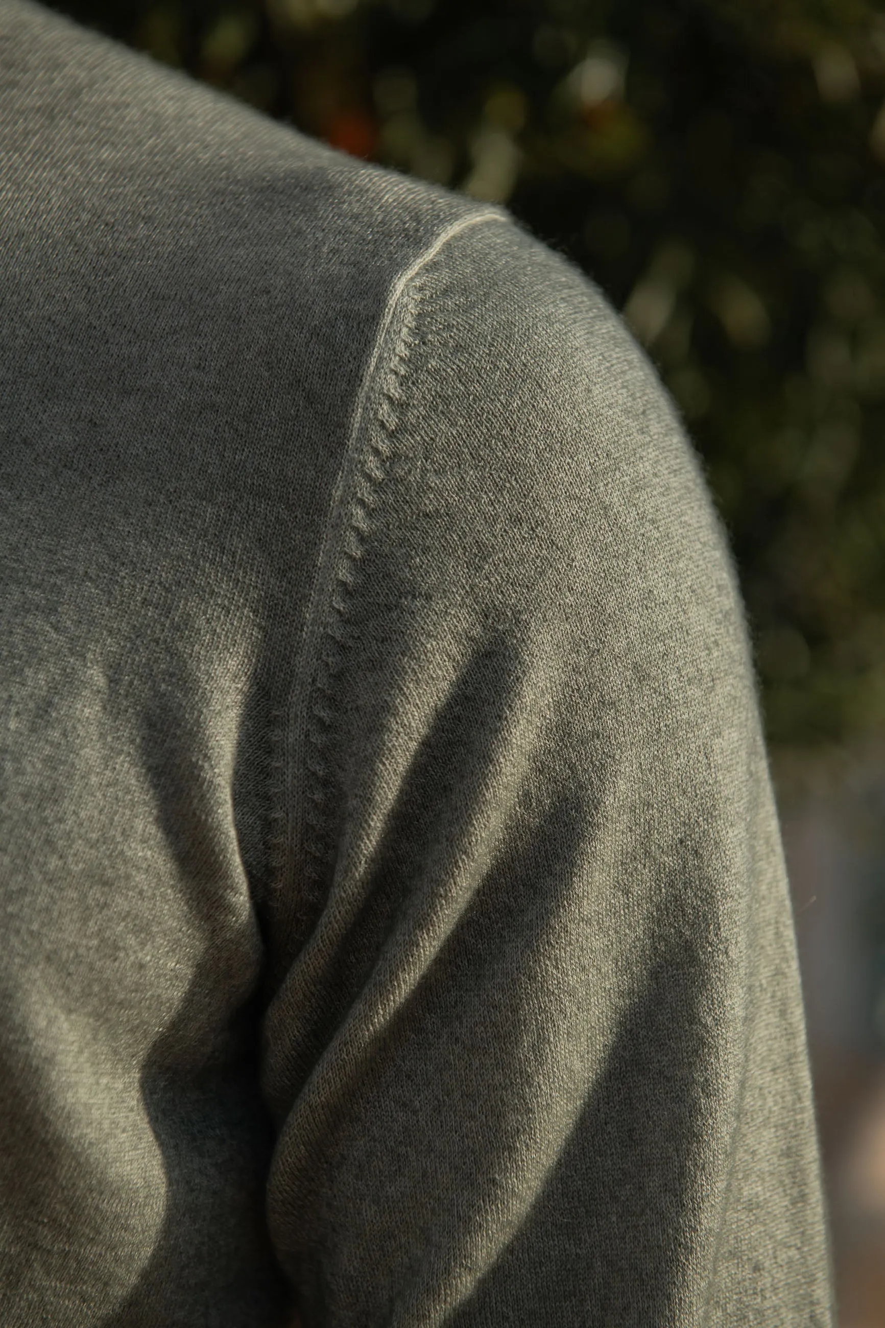 Green superlight cashmere round neck – Made in italy sold by Pini Parma product image thumbnail 3