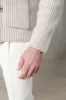 Sand wool and cashmere cardigan - Made in Italy sold by Pini Parma