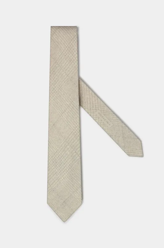 Sand Prince of Wales tie - Made In Italy sold by Pini Parma