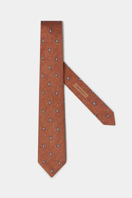 Rusty paisley tie - Made In Italy sold by Pini Parma