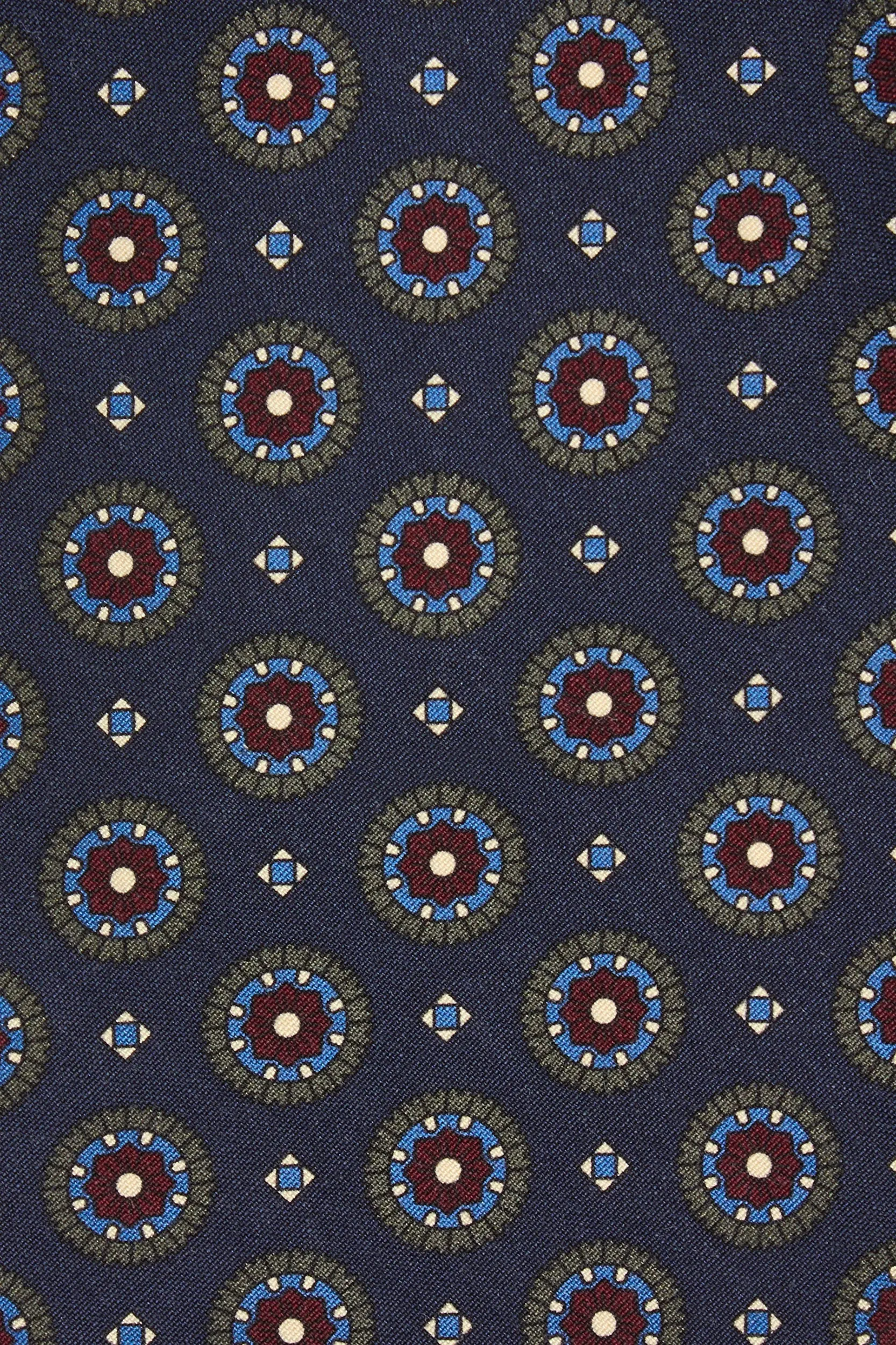 Navy fancy silk tie - Made In Italy sold by Pini Parma product image thumbnail 2