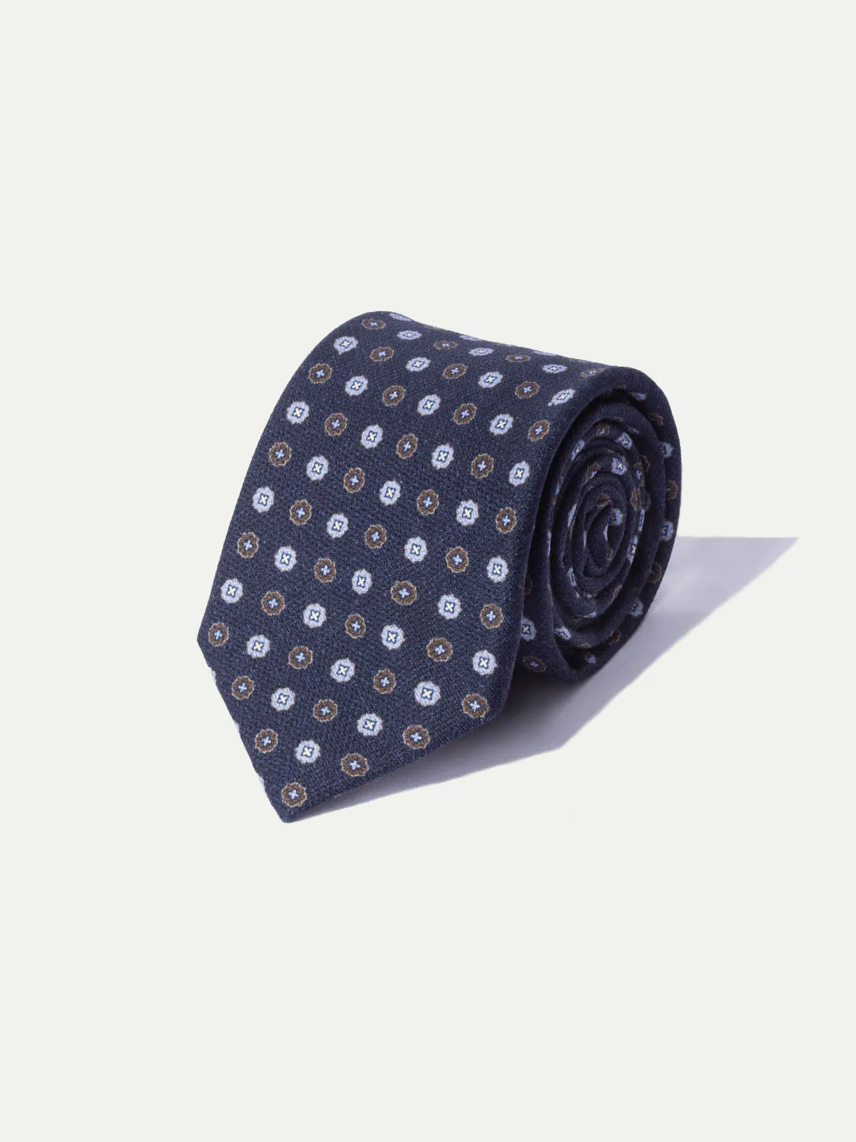 Blue fancy silk tie - Made In Italy sold by Pini Parma