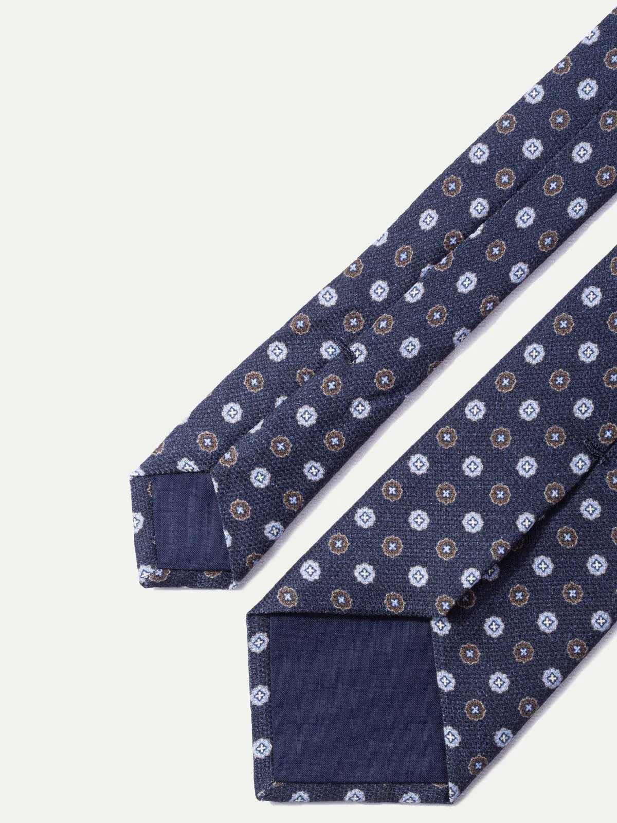 Blue fancy silk tie - Made In Italy sold by Pini Parma product image thumbnail 4