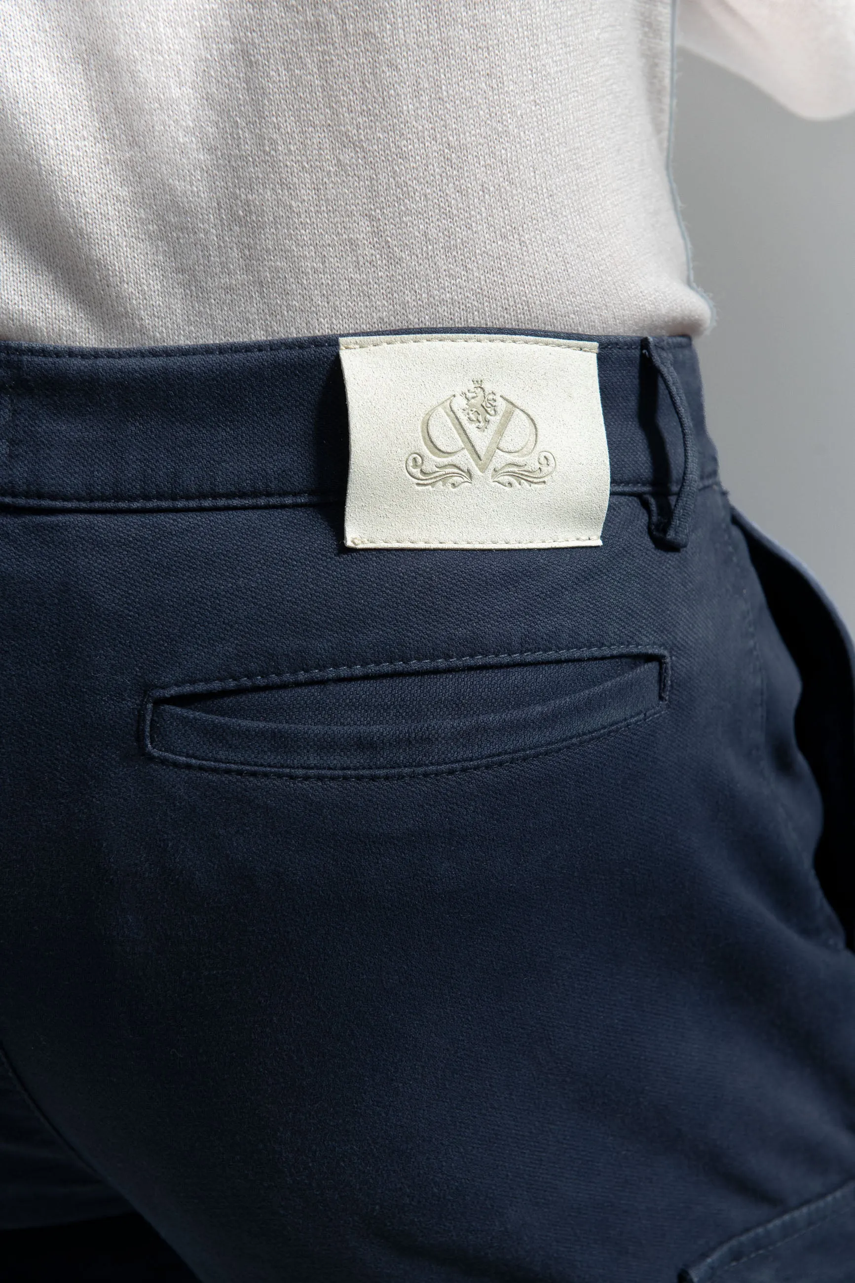Blue stretch canvas cargo - Made in Italy sold by Pini Parma product image thumbnail 3