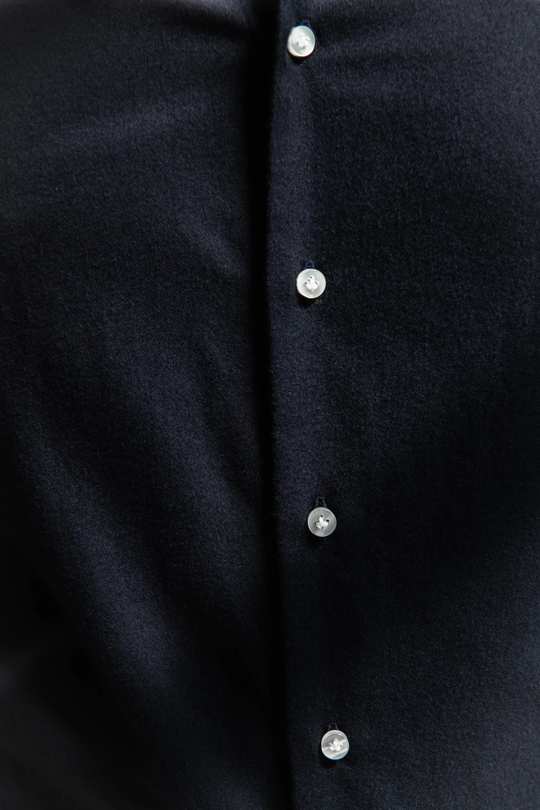 Navy brushed cotton shirt - Made In Italy sold by Pini Parma product image thumbnail 3