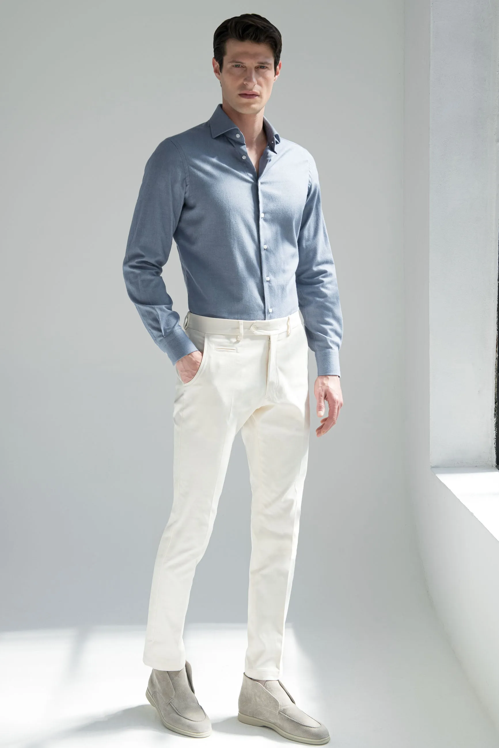 Avio brushed cotton shirt - Made In Italy sold by Pini Parma product image thumbnail 4