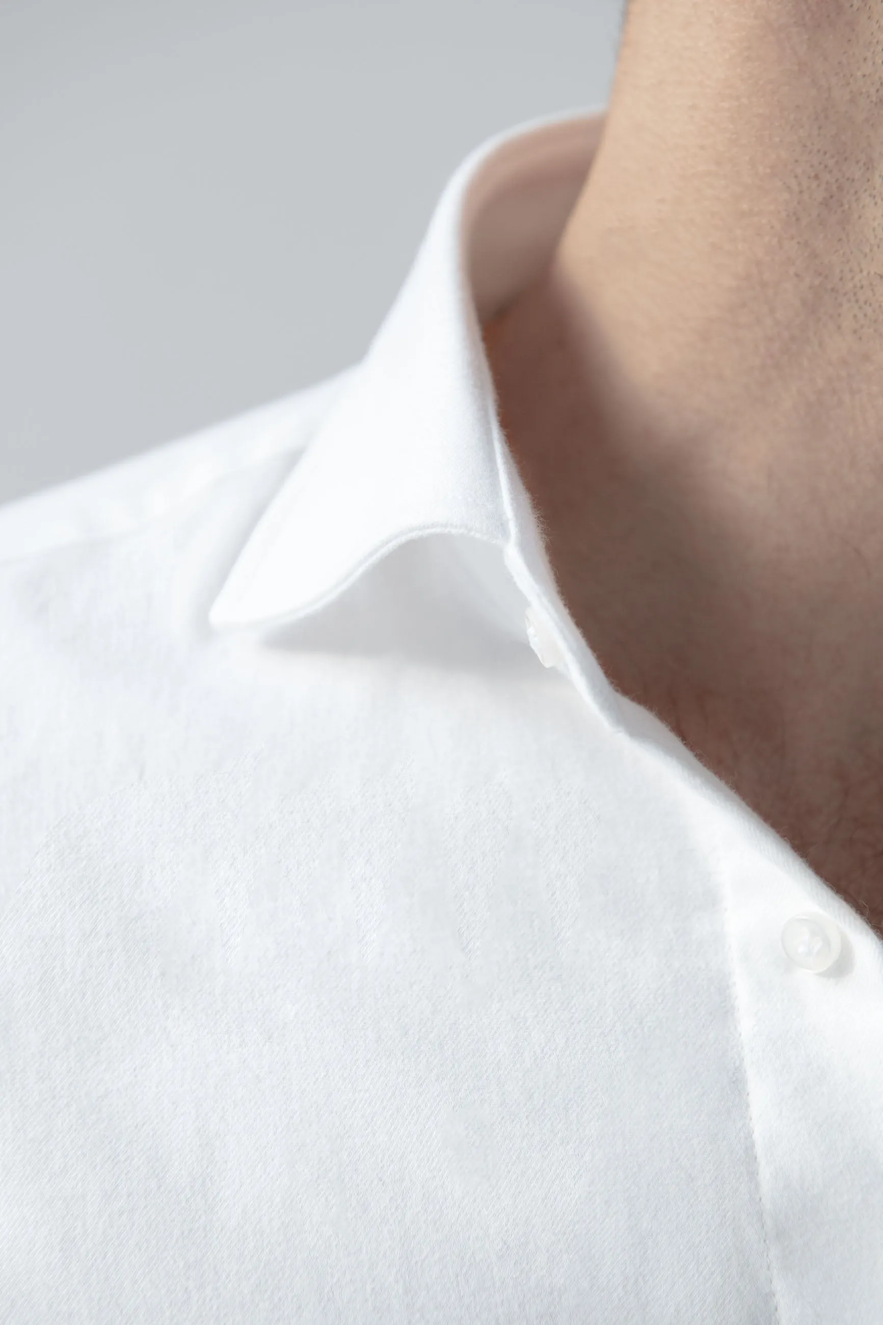 White brushed cotton shirt - Made In Italy sold by Pini Parma product image thumbnail 2