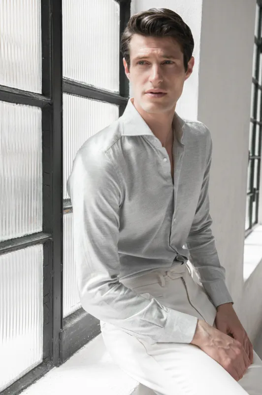 Grey warm touch shirt - Made In Italy sold by Pini Parma