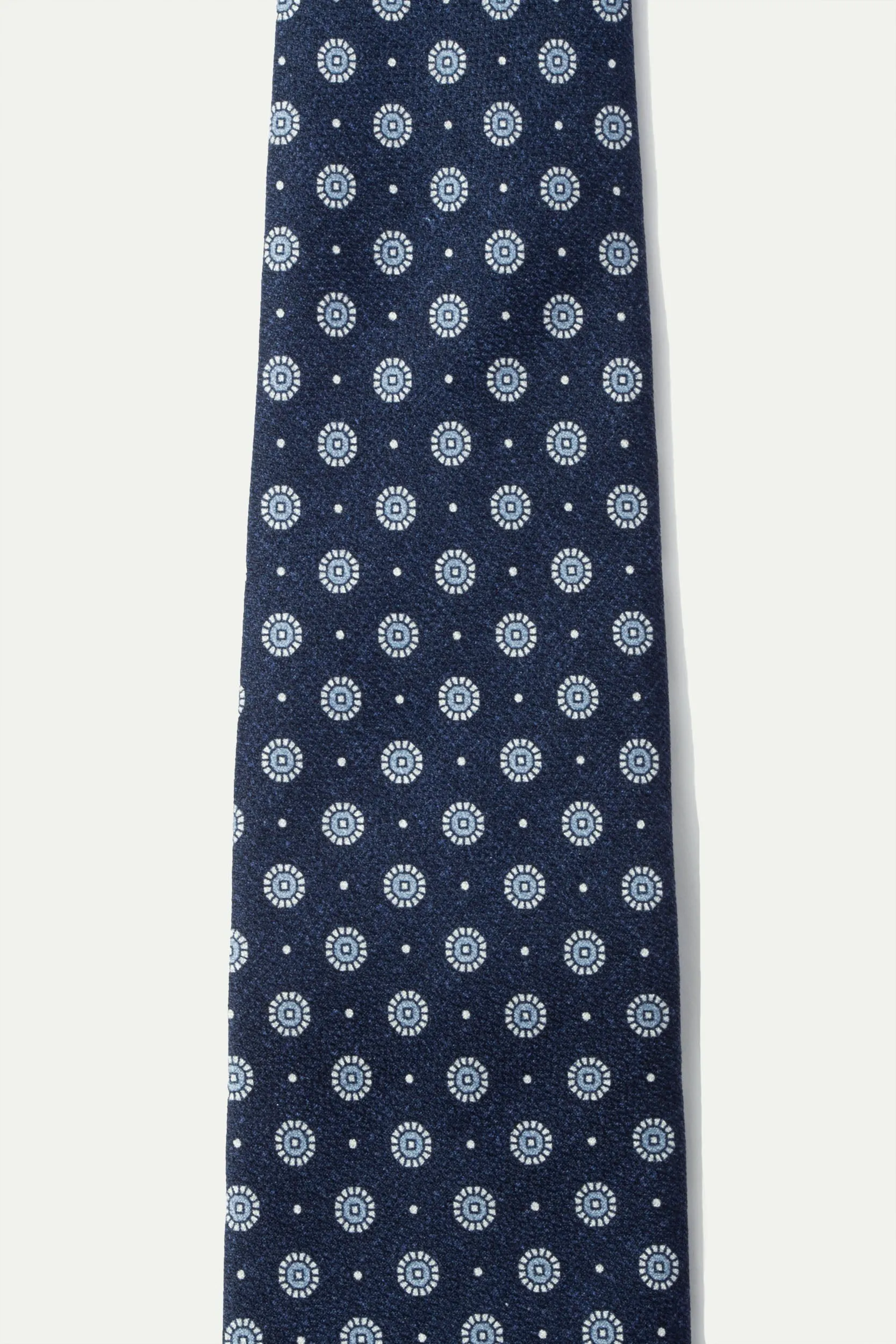 Blue fancy printed silk tie - Made In Italy sold by Pini Parma product image thumbnail 4