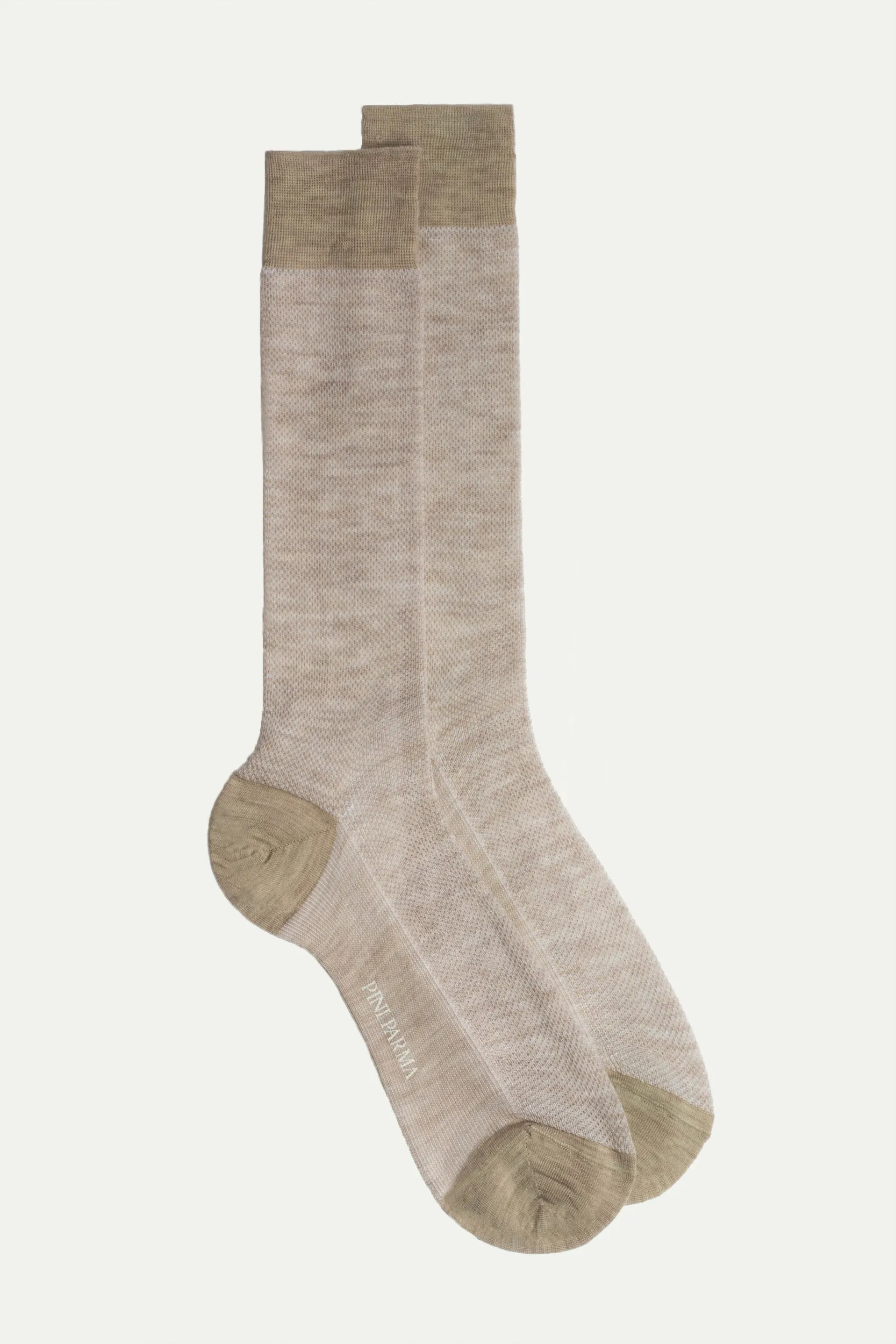 Beige patterned short socks - Made in Italy sold by Pini Parma