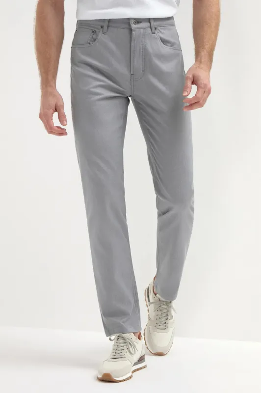 Light grey 5 pocket trousers - Made in Italy sold by Pini Parma
