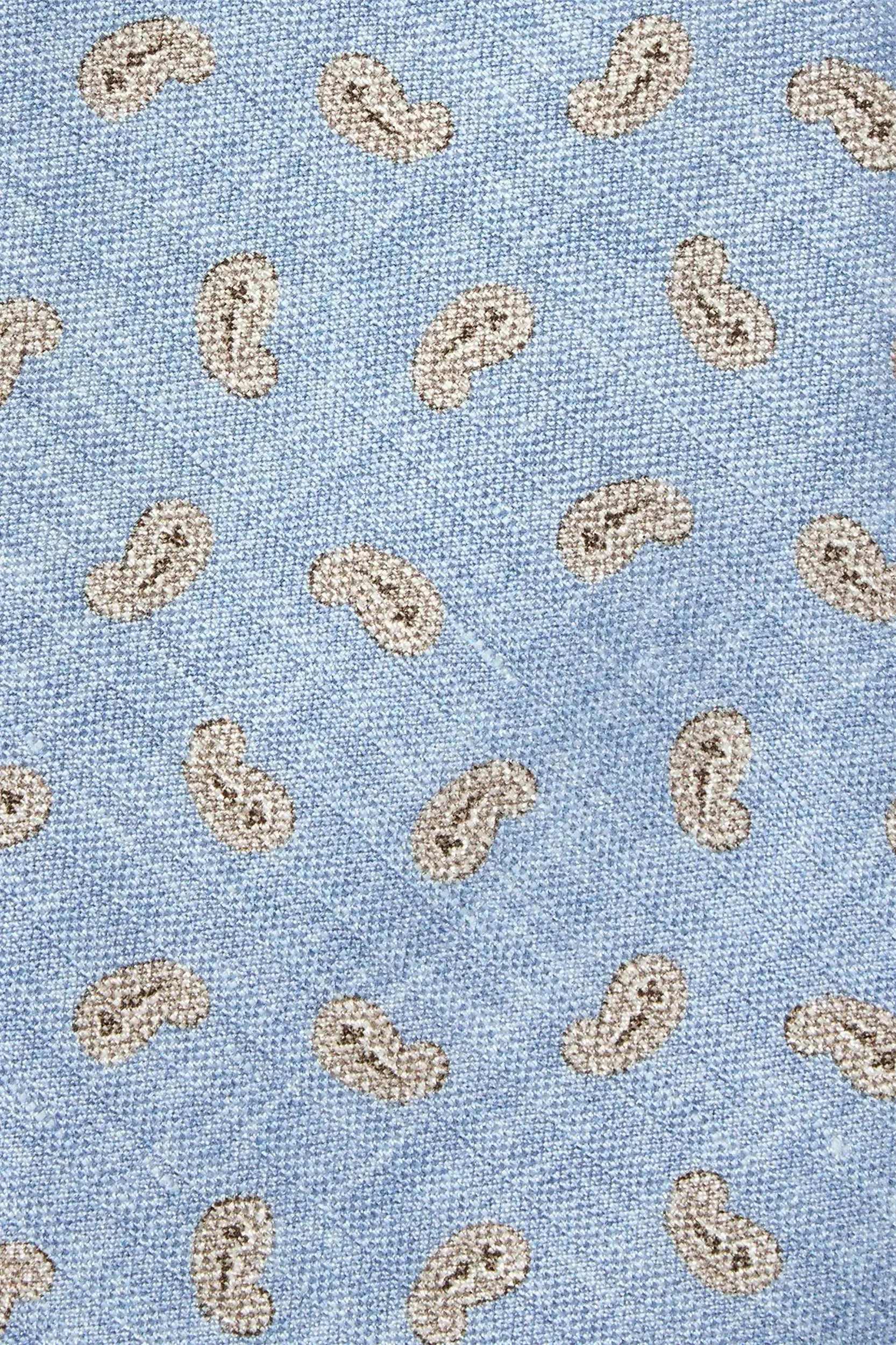 Sky blue paisley tie - Made in Italy sold by Pini Parma product image thumbnail 2