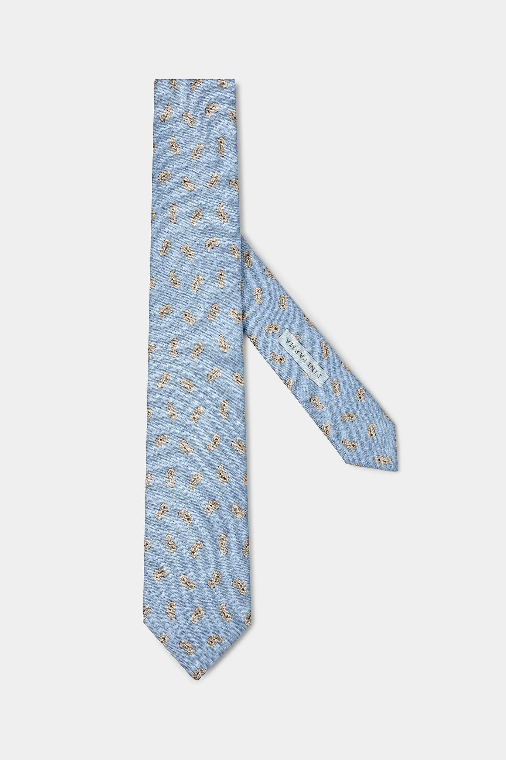 Sky blue paisley tie - Made in Italy sold by Pini Parma