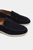 Blue penny loafers - Made in Italy sold by Pini Parma
