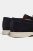 Blue penny loafers - Made in Italy sold by Pini Parma