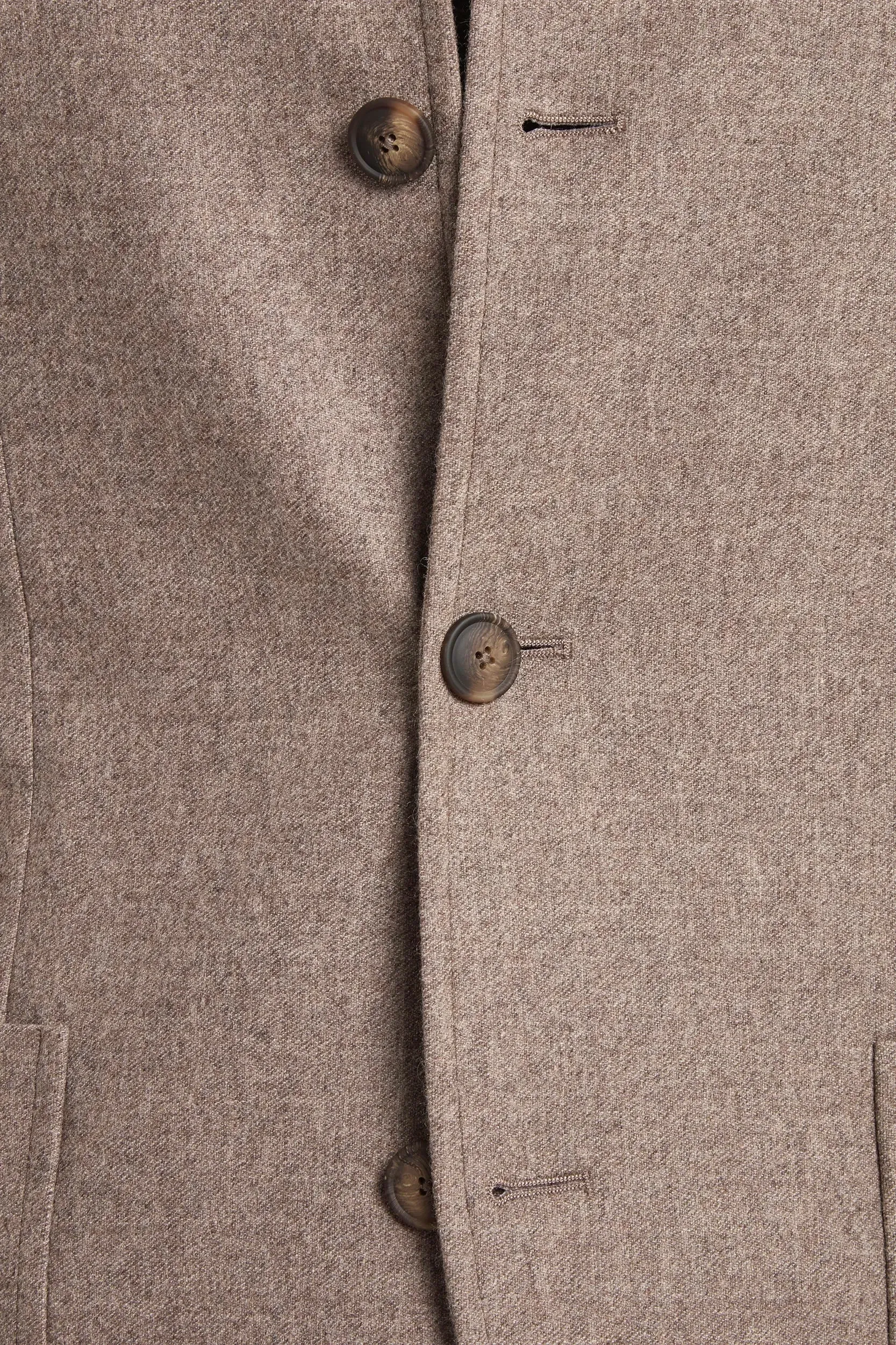 Taupe flannel coreana jacket - Made in Italy sold by Pini Parma product image thumbnail 3