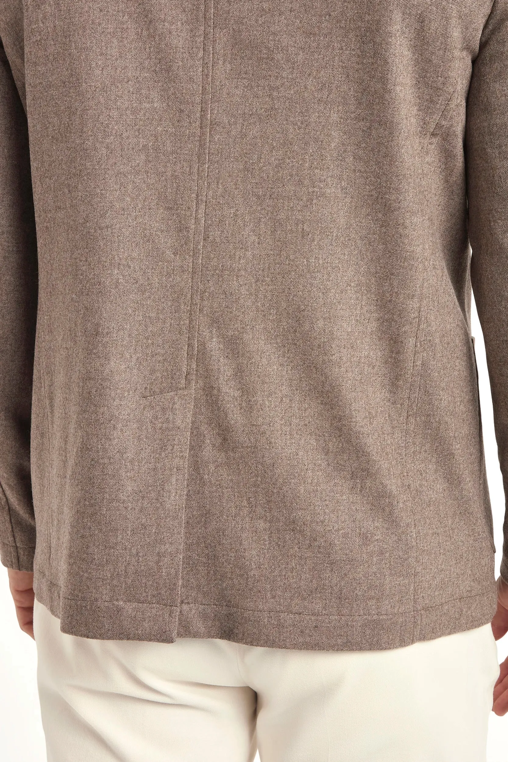 Taupe flannel coreana jacket - Made in Italy sold by Pini Parma product image thumbnail 4