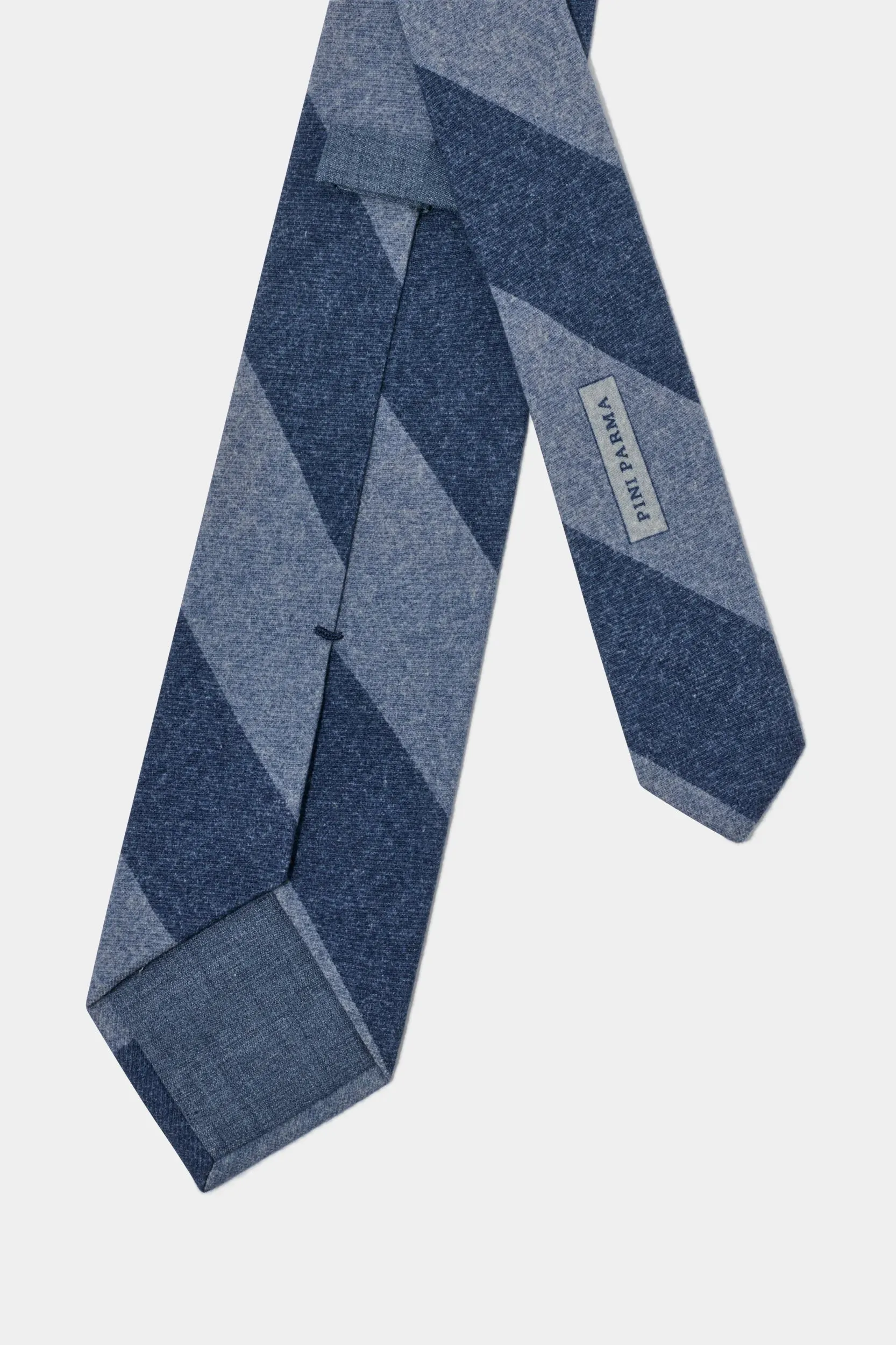 Blue regimental tie - Made in Italy sold by Pini Parma product image thumbnail 4