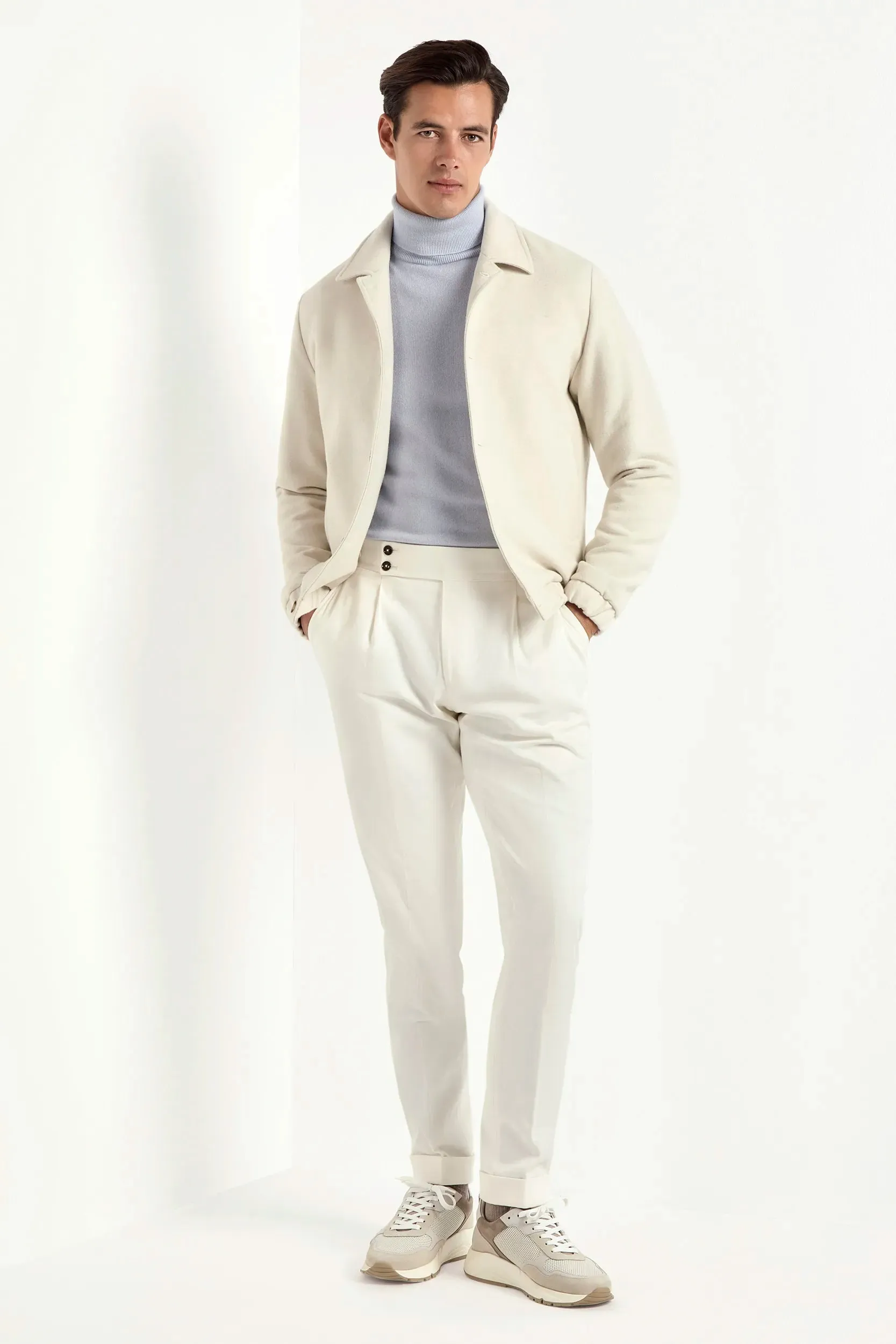 Off-white bomber jacket - Made in Italy sold by Pini Parma product image thumbnail 4