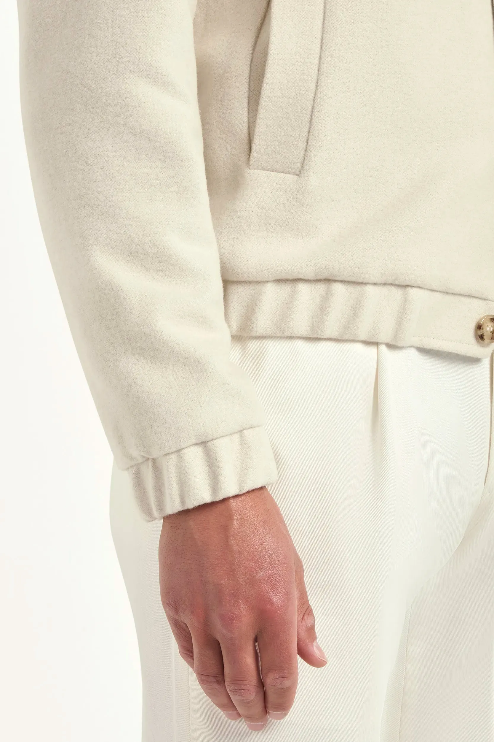 Off-white bomber jacket - Made in Italy sold by Pini Parma product image thumbnail 2